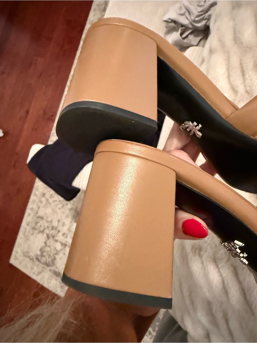 Prada Quilted Tan Leather Slide Mules - Picture 7 of 9